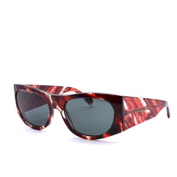 NEW CELINE PARIS CL40029I 54N RUBY RED GREY LENS AUTHENTIC SUNGLASSES - Picture 1 of 14